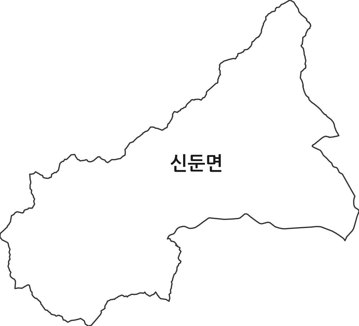 경기도 이천시 신둔면 행정동 행정구역 경계 지도