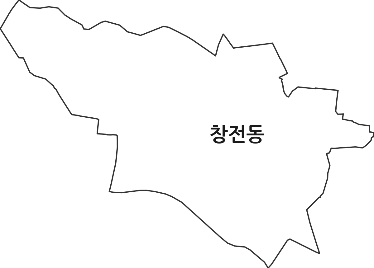경기도 이천시 창전동 행정동 행정구역 경계 지도