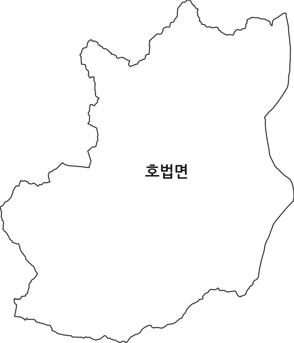 경기도 이천시 호법면 행정동 행정구역 경계 지도
