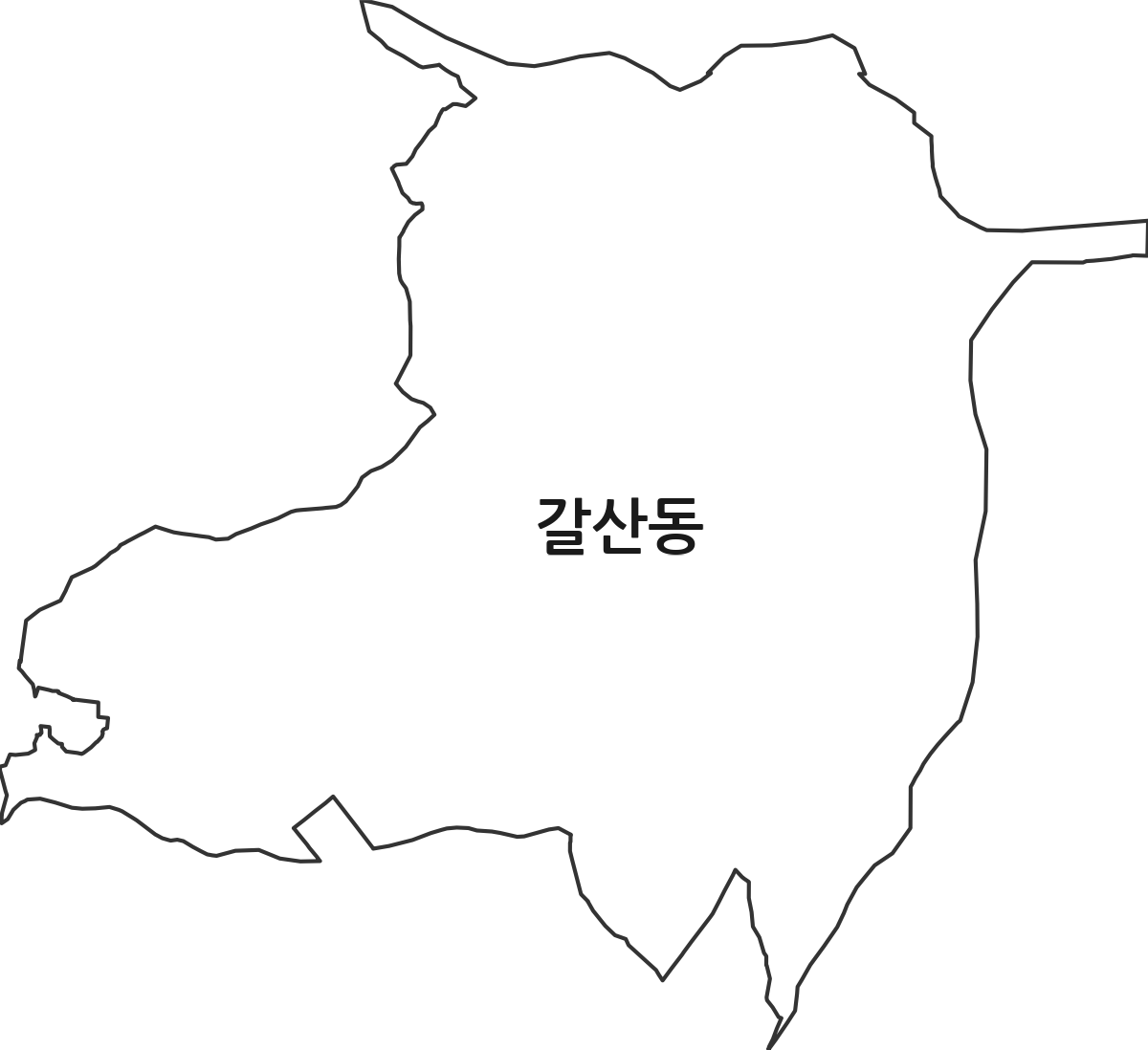 경기도 이천시 갈산동 법정동 행정구역 경계 지도