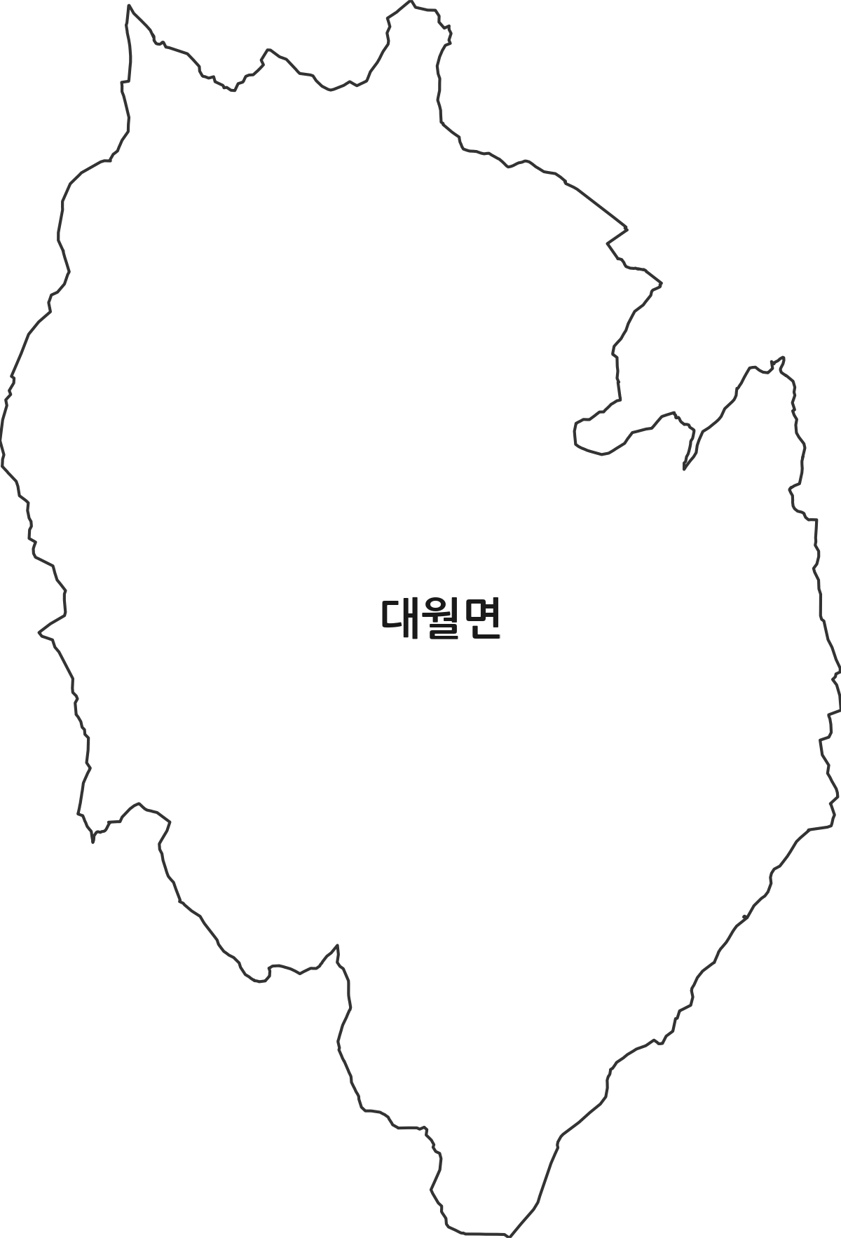 경기도 이천시 대월면 법정동 행정구역 경계 지도