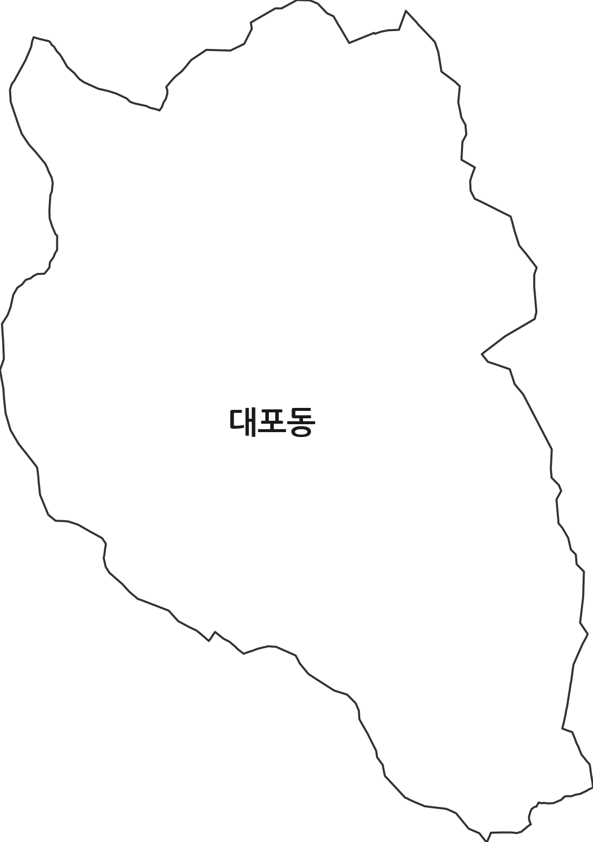 경기도 이천시 대포동 법정동 행정구역 경계 지도