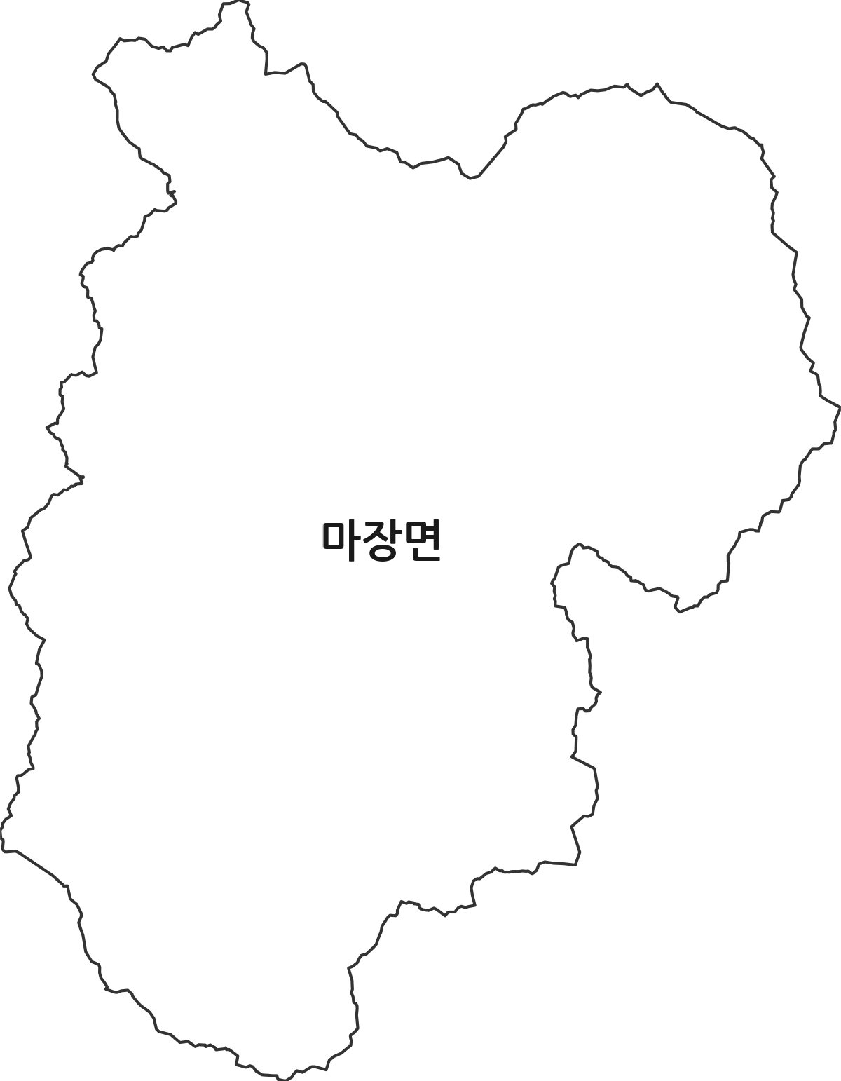 경기도 이천시 마장면 법정동 행정구역 경계 지도