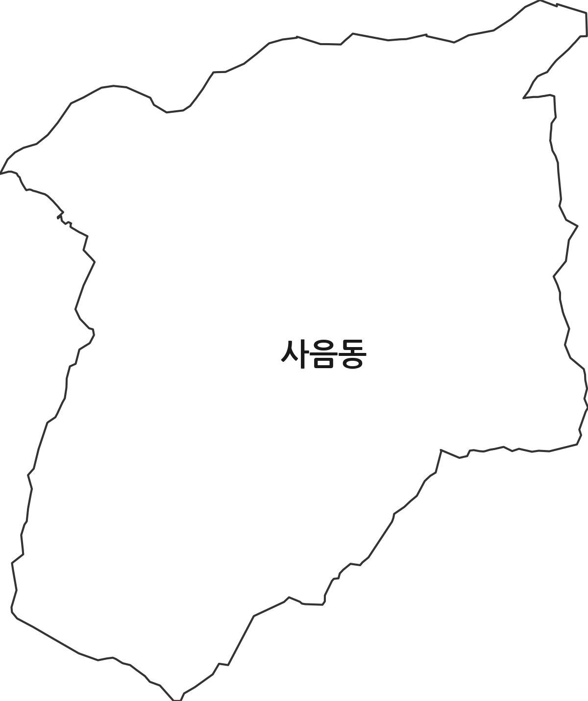 경기도 이천시 사음동 법정동 행정구역 경계 지도