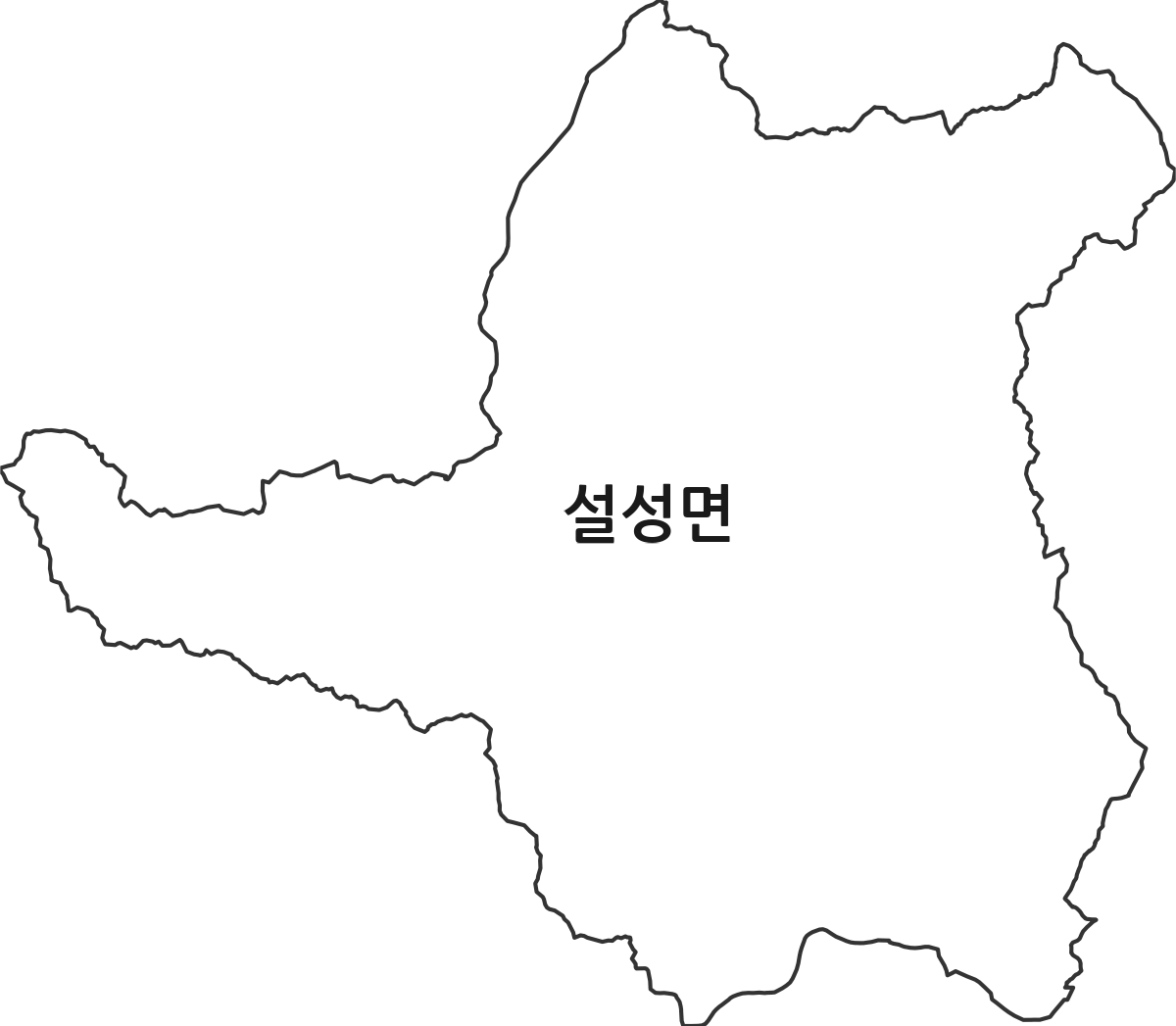 경기도 이천시 설성면 법정동 행정구역 경계 지도