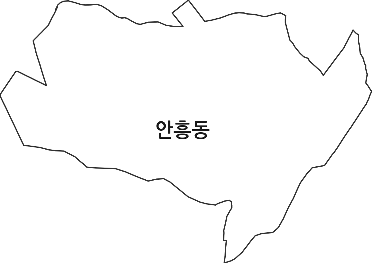 경기도 이천시 안흥동 법정동 행정구역 경계 지도