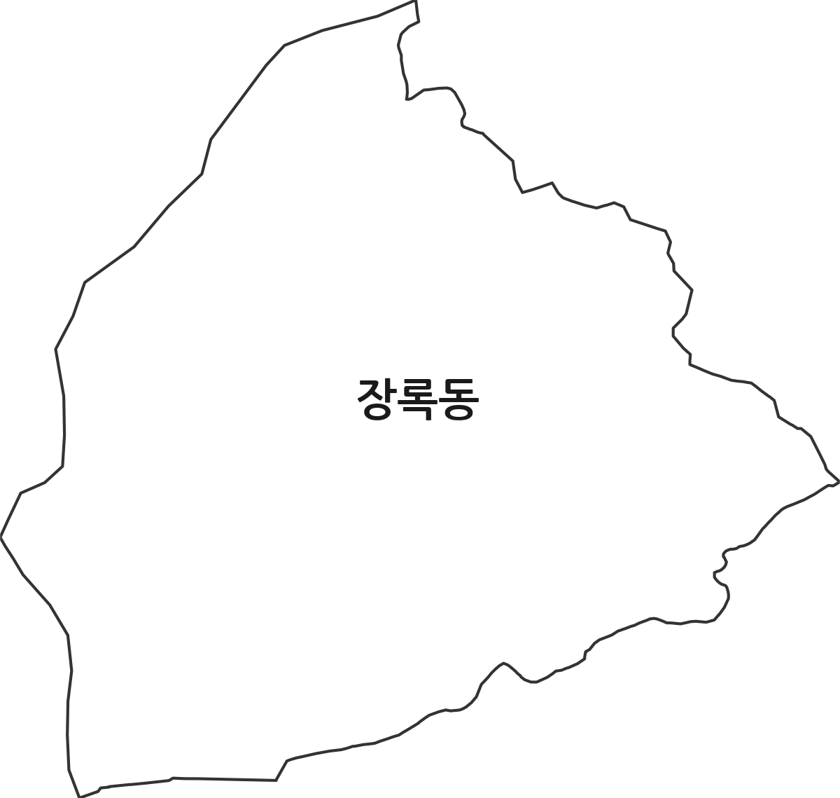 경기도 이천시 장록동 법정동 행정구역 경계 지도