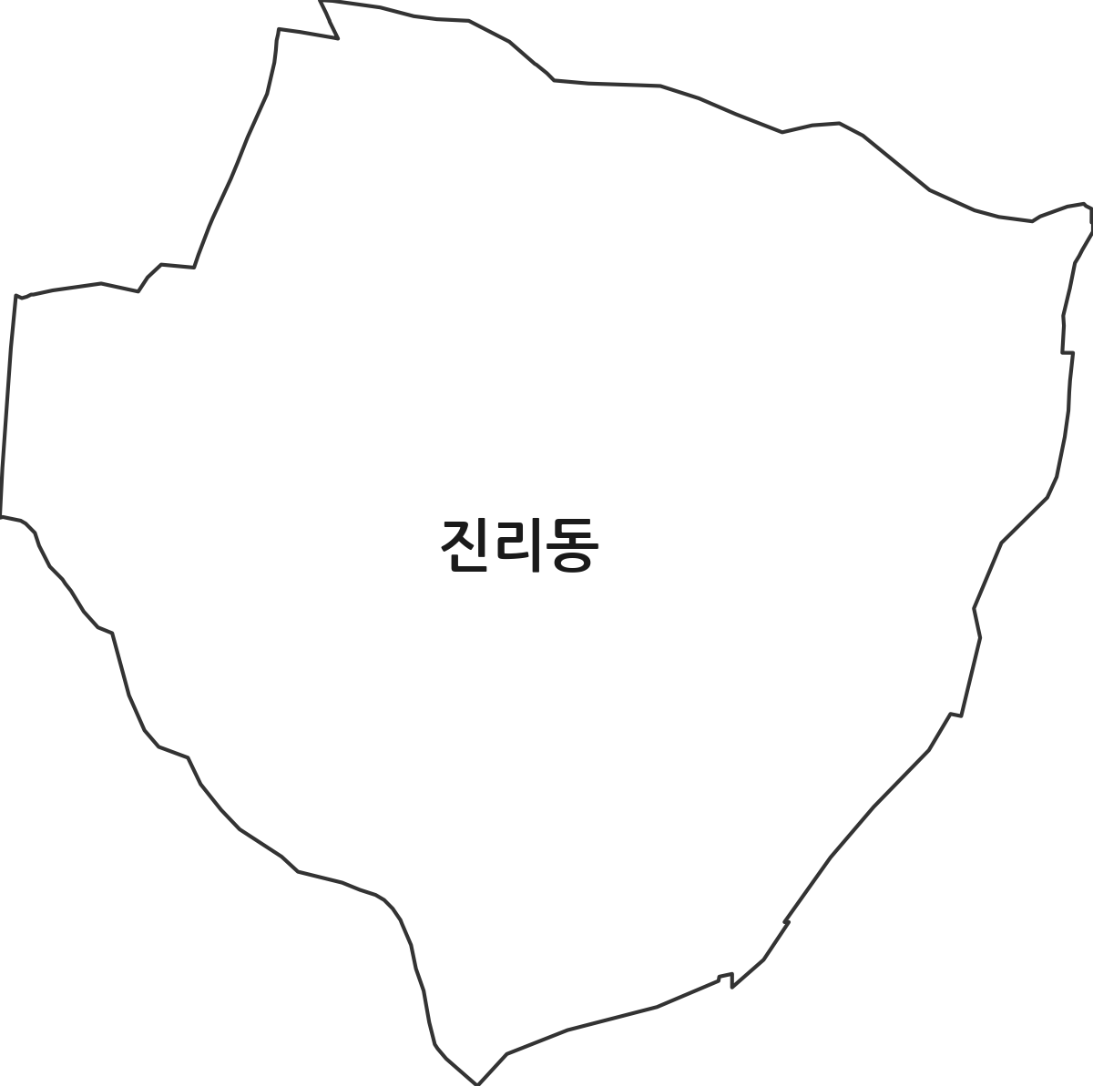 경기도 이천시 진리동 법정동 행정구역 경계 지도