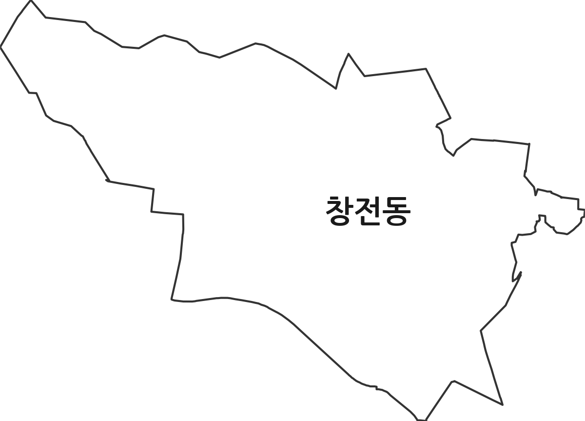 경기도 이천시 창전동 법정동 행정구역 경계 지도