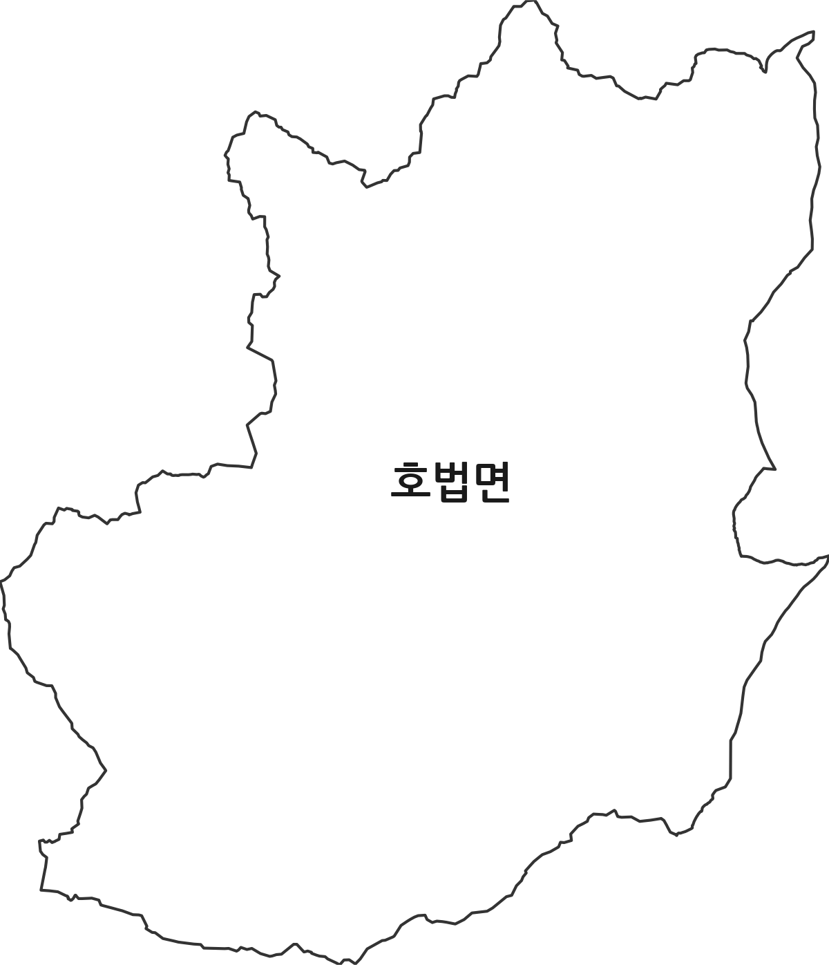 경기도 이천시 호법면 법정동 행정구역 경계 지도