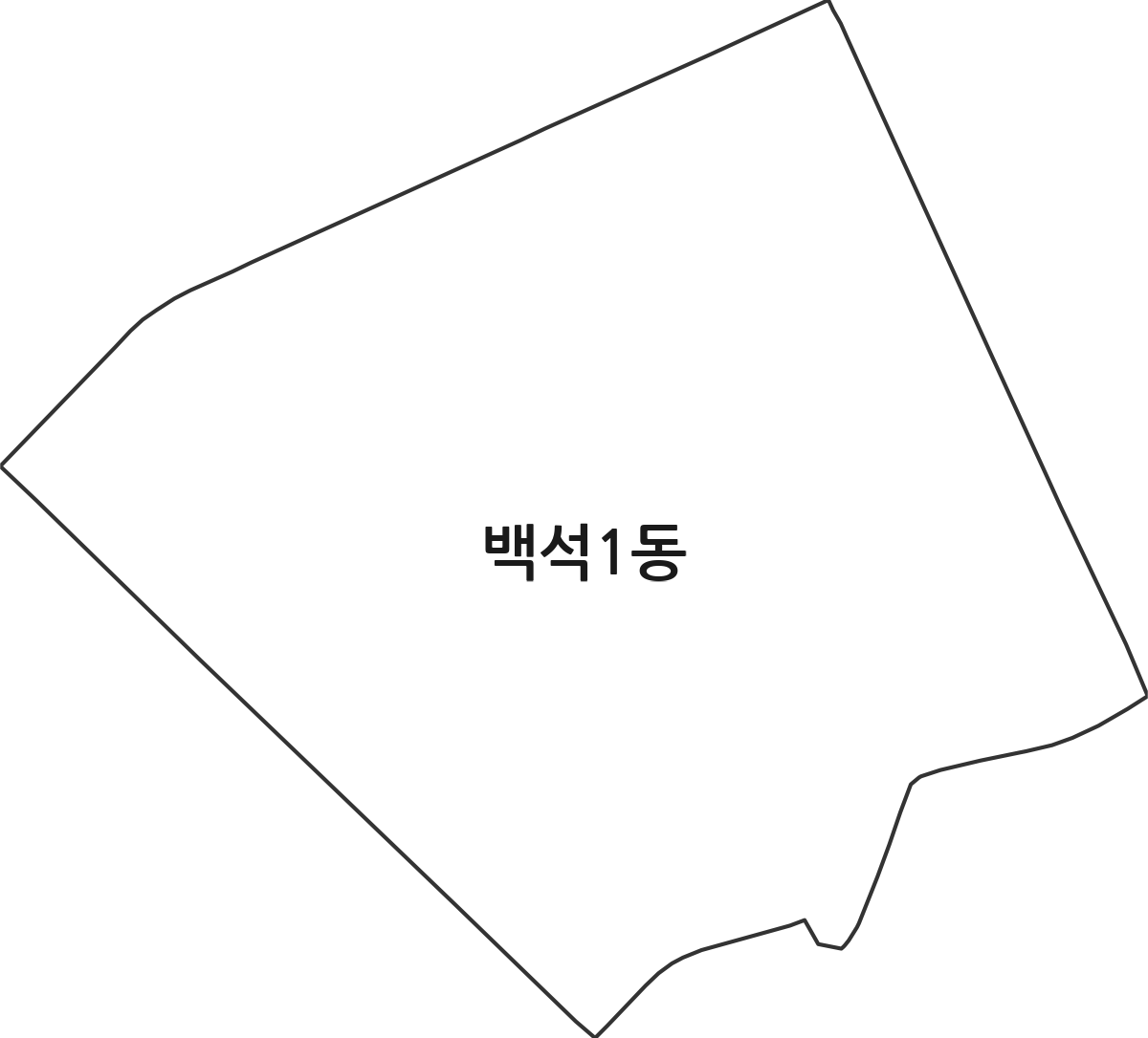 경기도 고양시 일산동구 백석1동 행정동 행정구역 경계 지도
