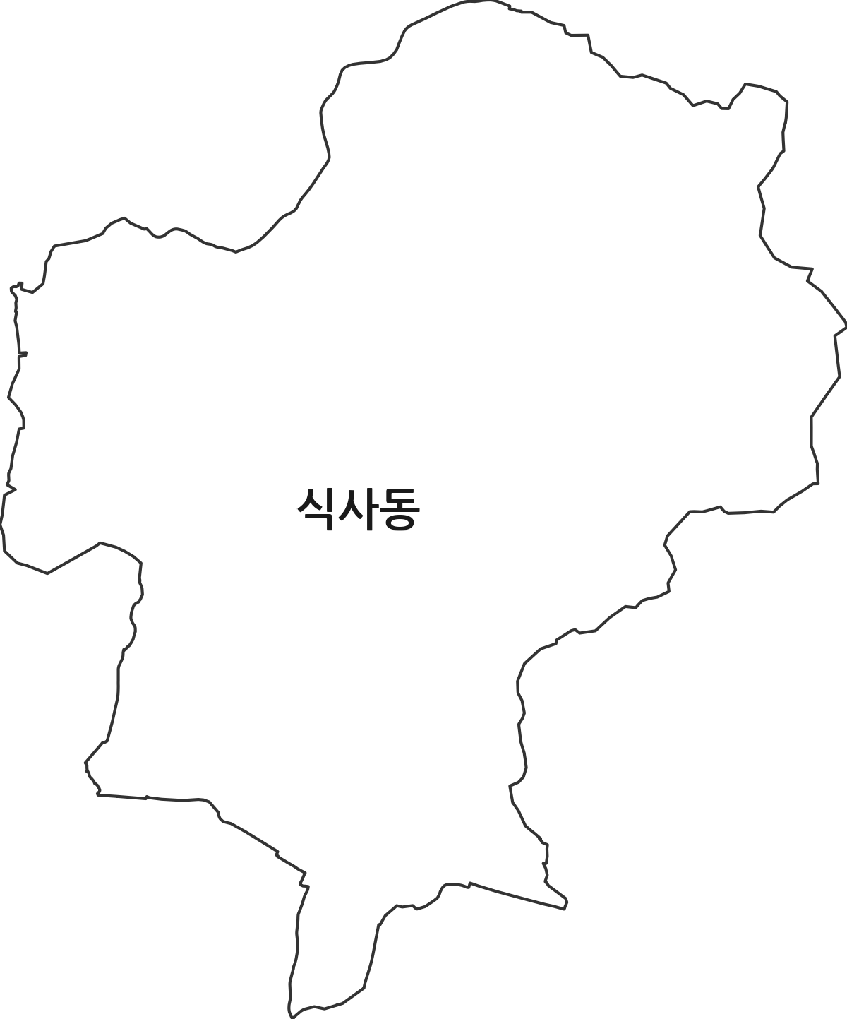 경기도 고양시 일산동구 식사동 행정동 행정구역 경계 지도