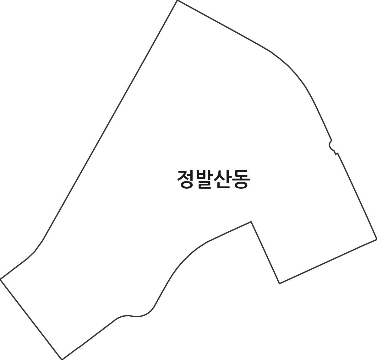 경기도 고양시 일산동구 정발산동 행정동 행정구역 경계 지도