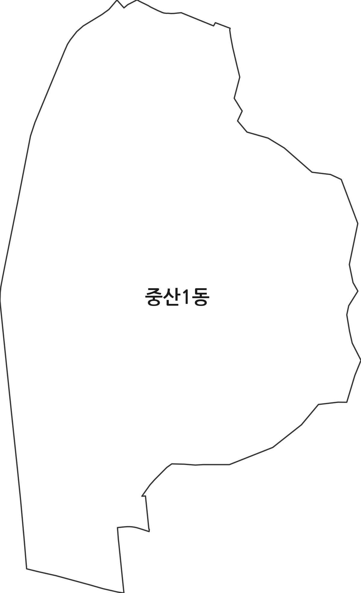 경기도 고양시 일산동구 중산1동 행정동 행정구역 경계 지도