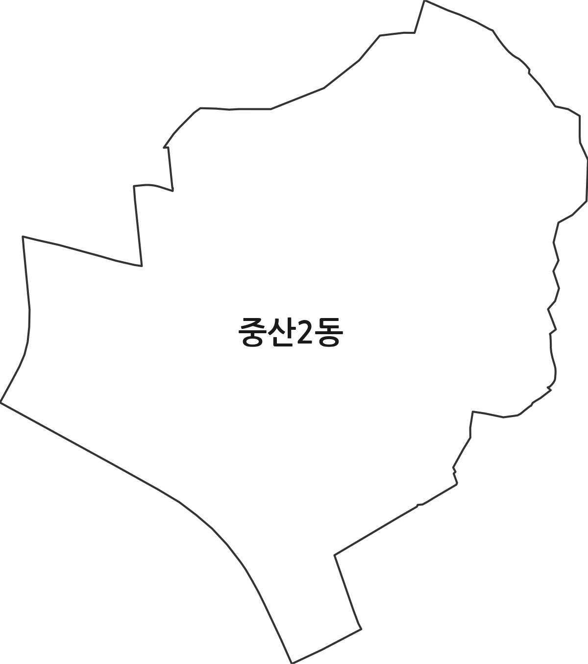 경기도 고양시 일산동구 중산2동 행정동 행정구역 경계 지도