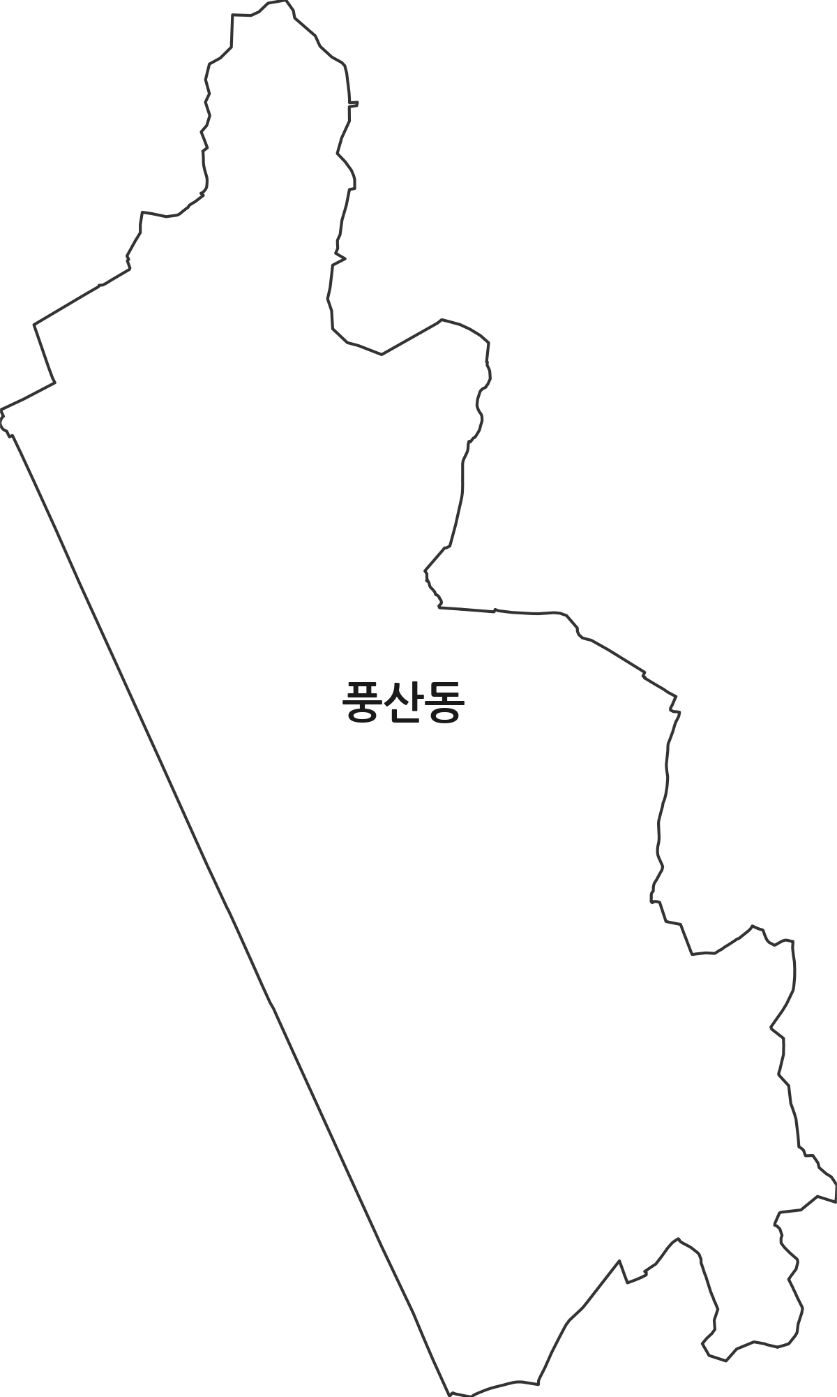 경기도 고양시 일산동구 풍산동 행정동 행정구역 경계 지도