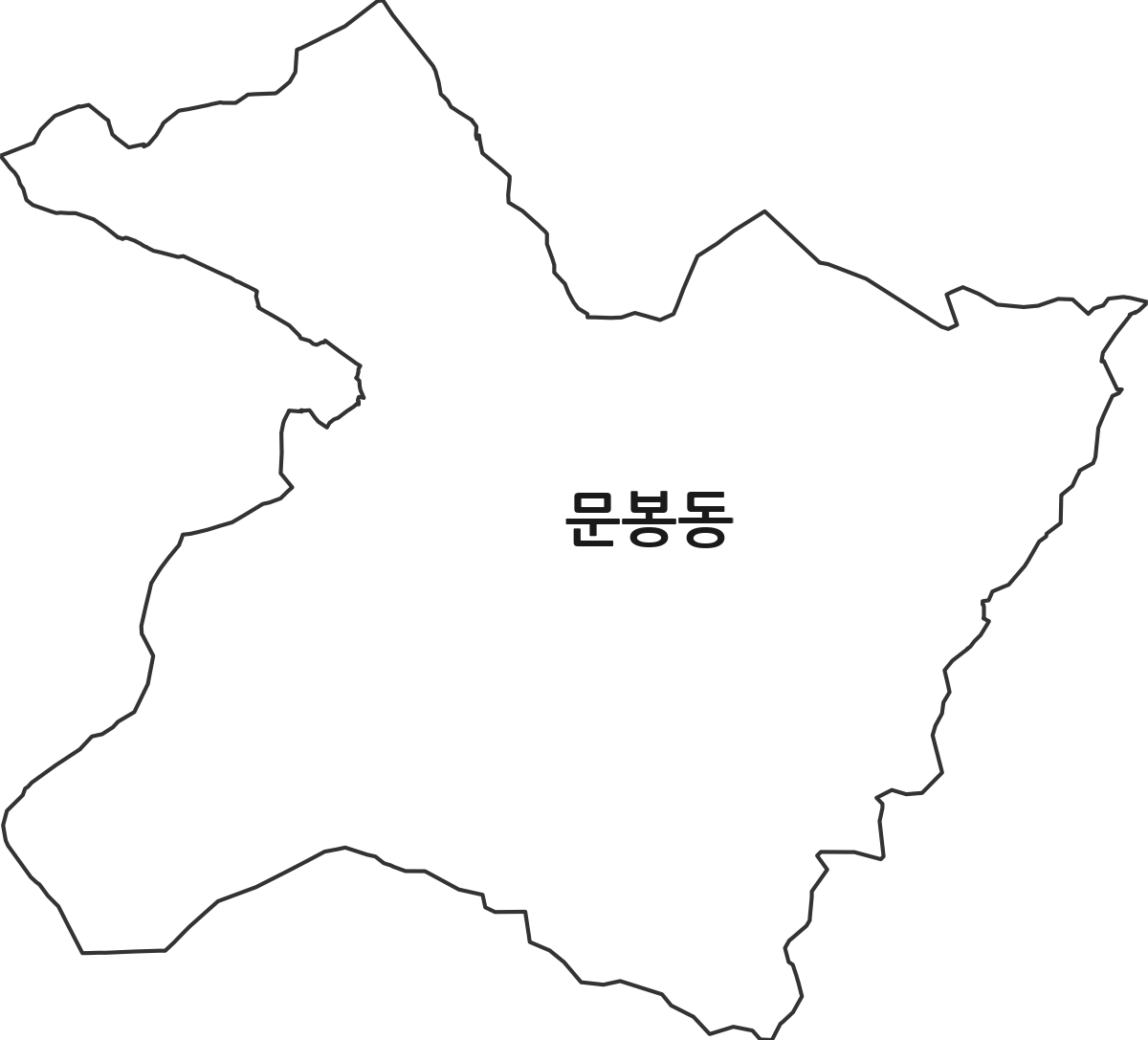 경기도 고양시 일산동구 문봉동 법정동 행정구역 경계 지도