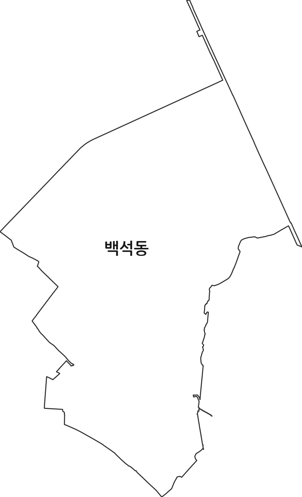 경기도 고양시 일산동구 백석동 법정동 행정구역 경계 지도