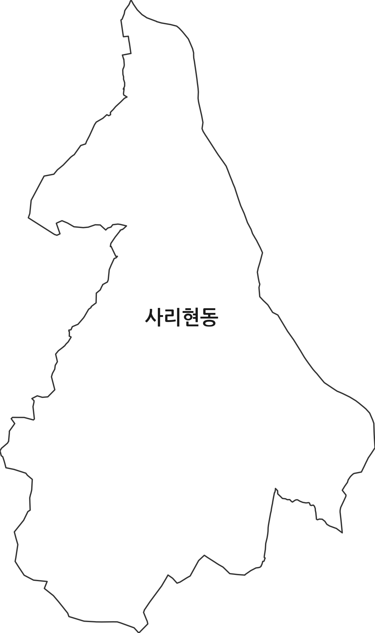 경기도 고양시 일산동구 사리현동 법정동 행정구역 경계 지도