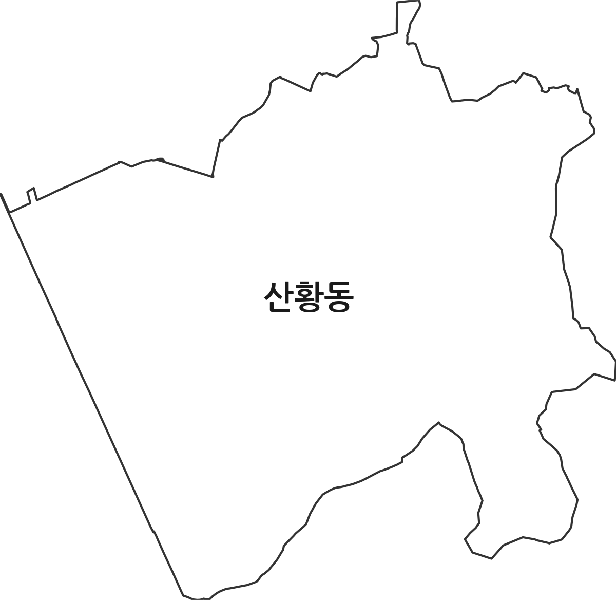 경기도 고양시 일산동구 산황동 법정동 행정구역 경계 지도
