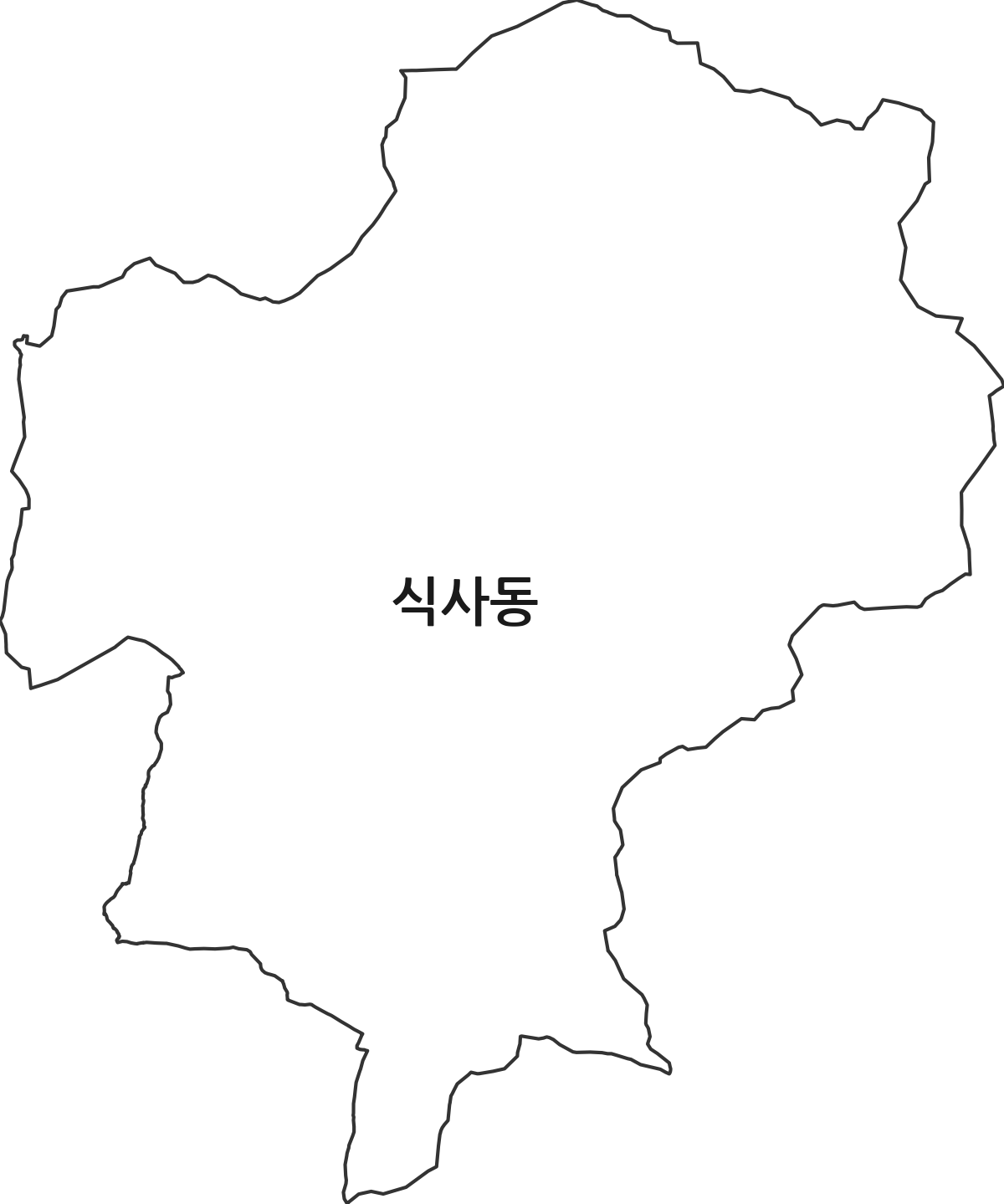 경기도 고양시 일산동구 식사동 법정동 행정구역 경계 지도