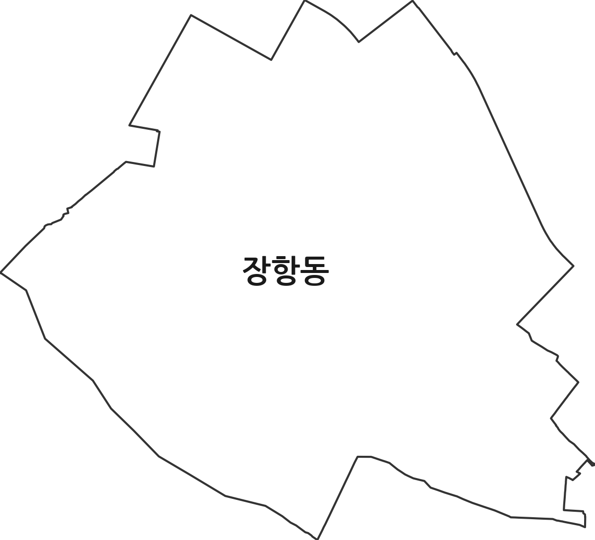 경기도 고양시 일산동구 장항동 법정동 행정구역 경계 지도