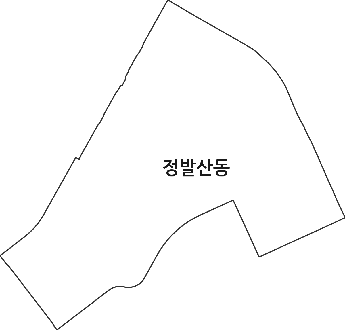 경기도 고양시 일산동구 정발산동 법정동 행정구역 경계 지도