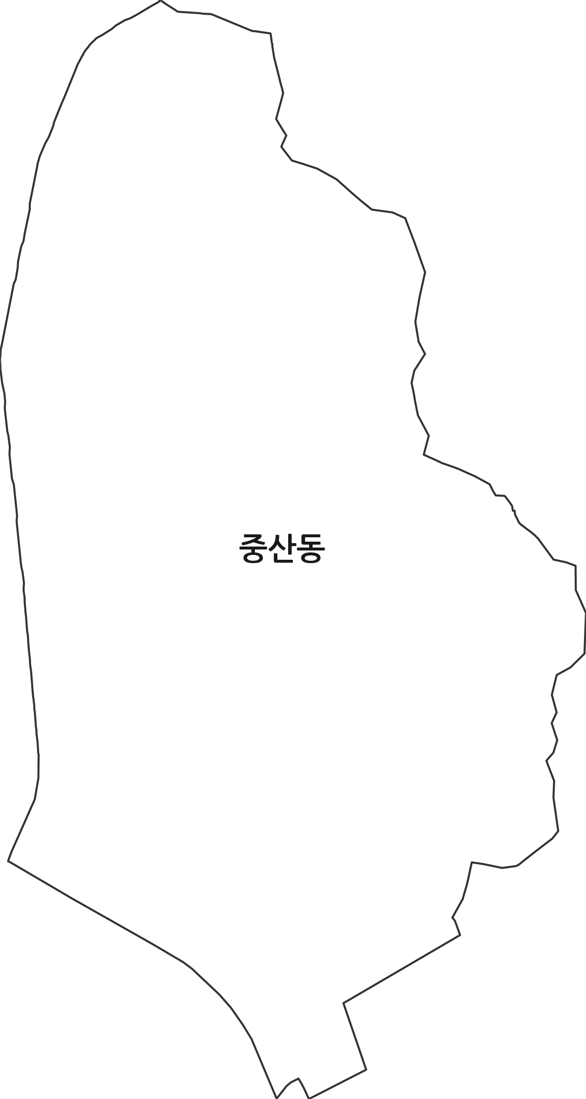 경기도 고양시 일산동구 중산동 법정동 행정구역 경계 지도
