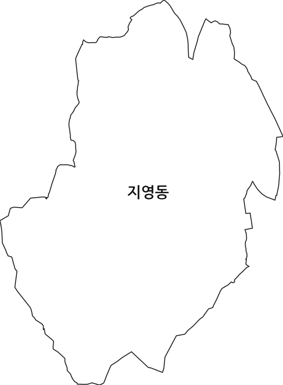 경기도 고양시 일산동구 지영동 법정동 행정구역 경계 지도
