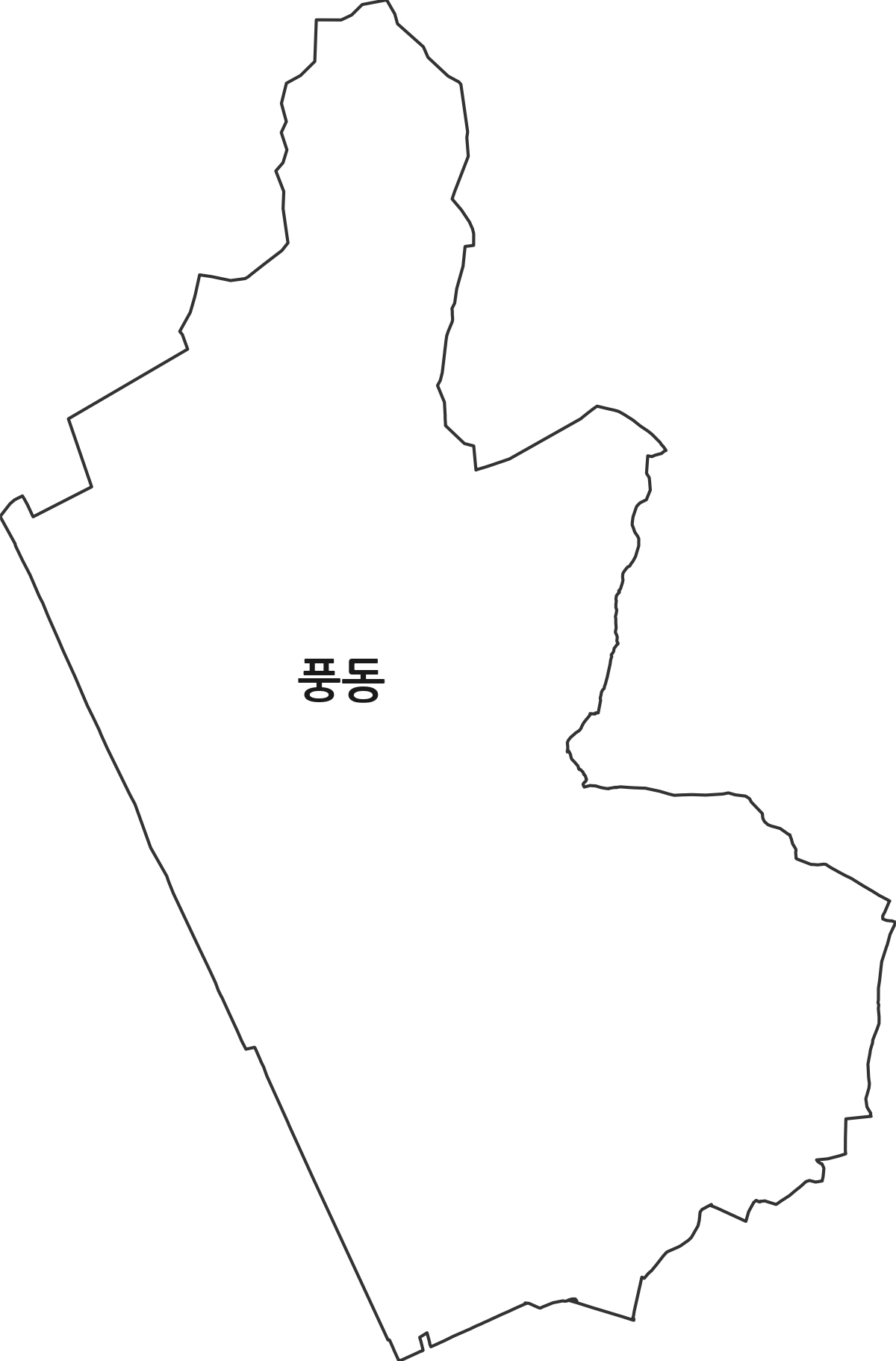 경기도 고양시 일산동구 풍동 법정동 행정구역 경계 지도