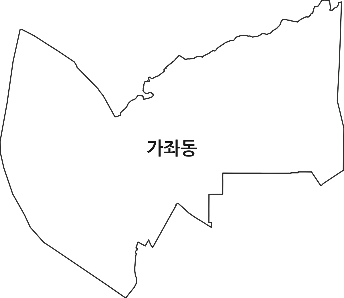 경기도 고양시 일산서구 가좌동 행정동 행정구역 경계 지도