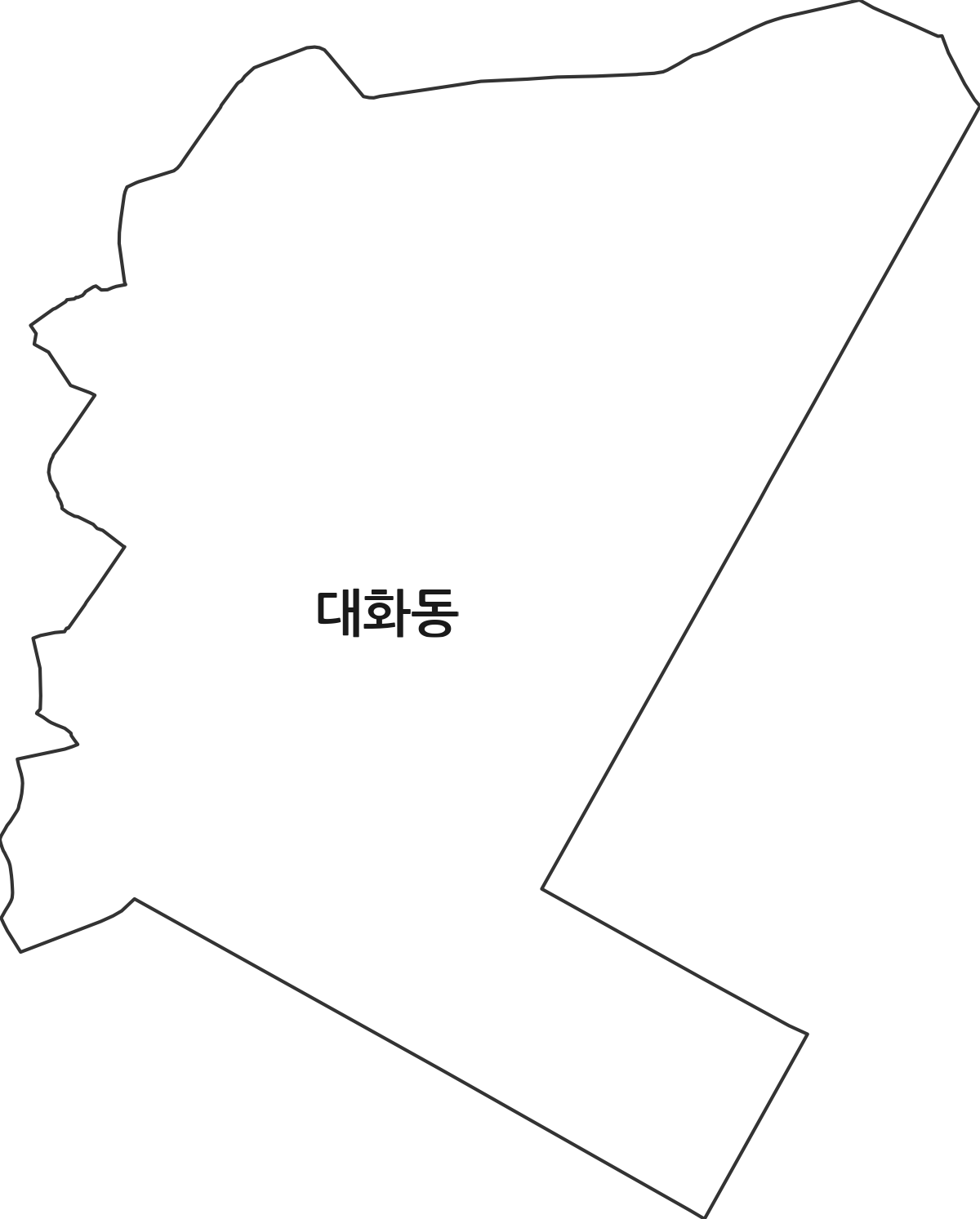 경기도 고양시 일산서구 대화동 행정동 행정구역 경계 지도