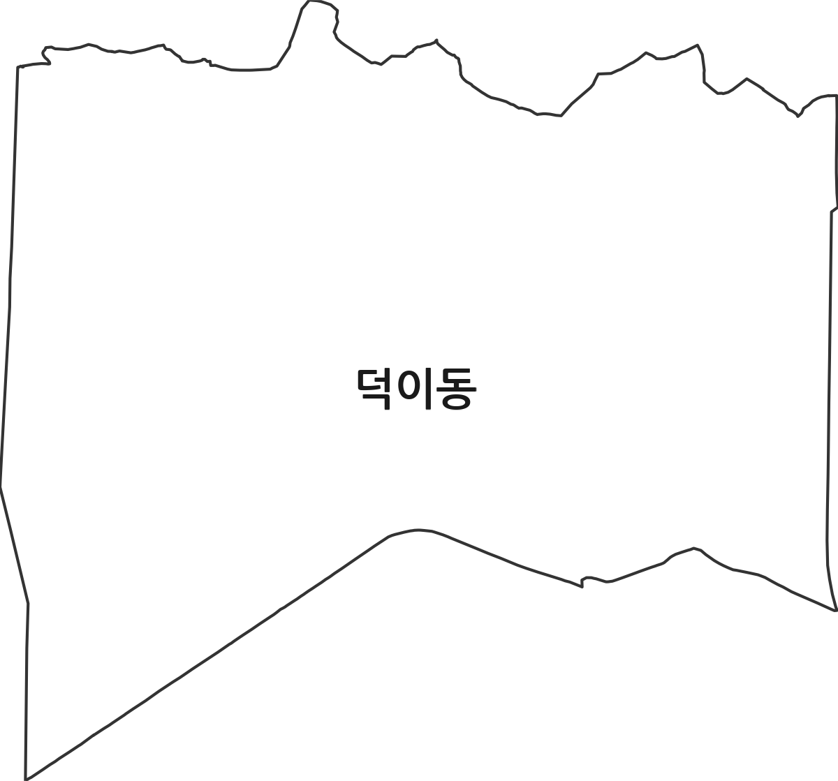 경기도 고양시 일산서구 덕이동 행정동 행정구역 경계 지도