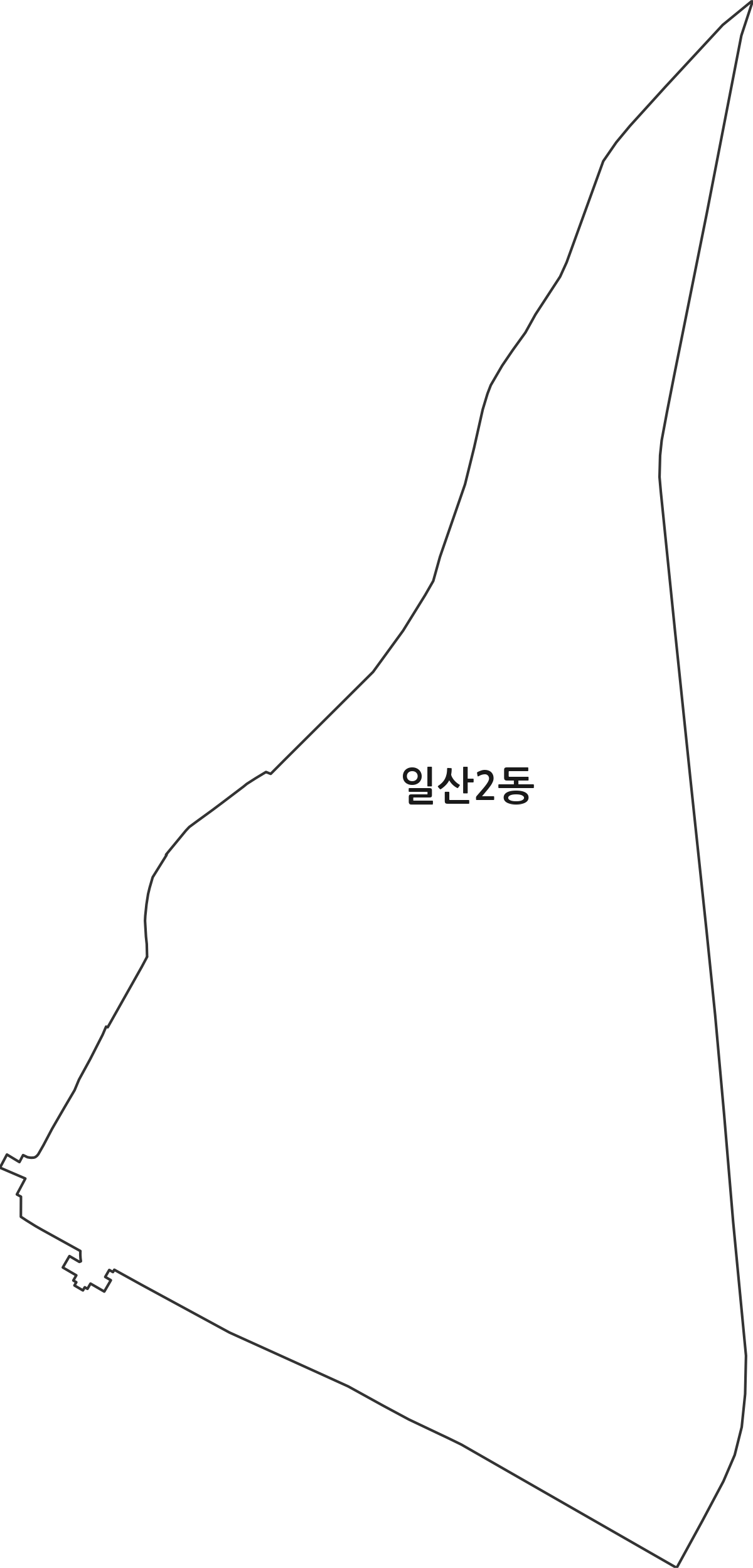 경기도 고양시 일산서구 일산2동 행정동 행정구역 경계 지도