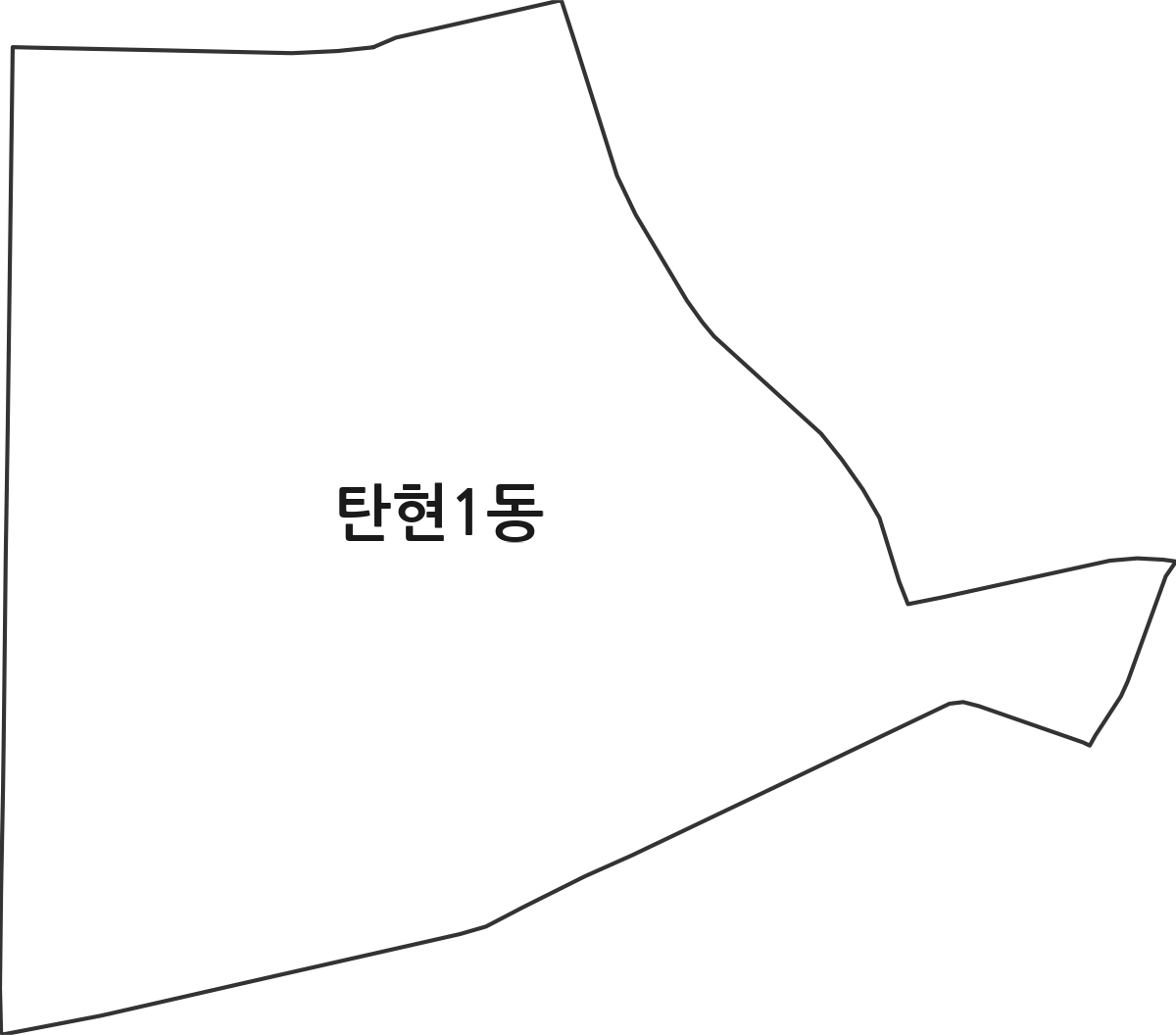 경기도 고양시 일산서구 탄현1동 행정동 행정구역 경계 지도
