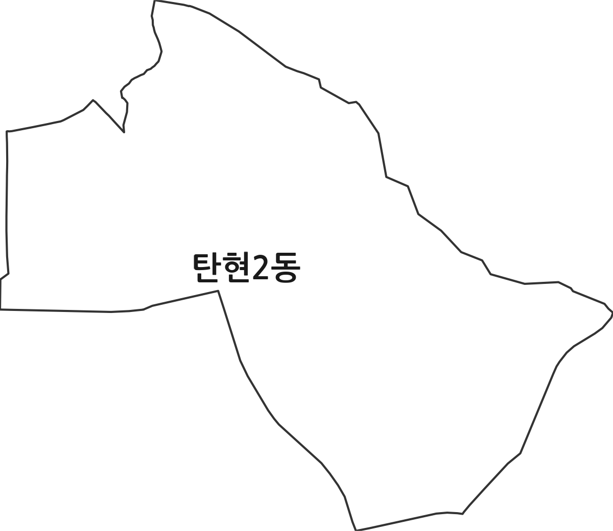 경기도 고양시 일산서구 탄현2동 행정동 행정구역 경계 지도
