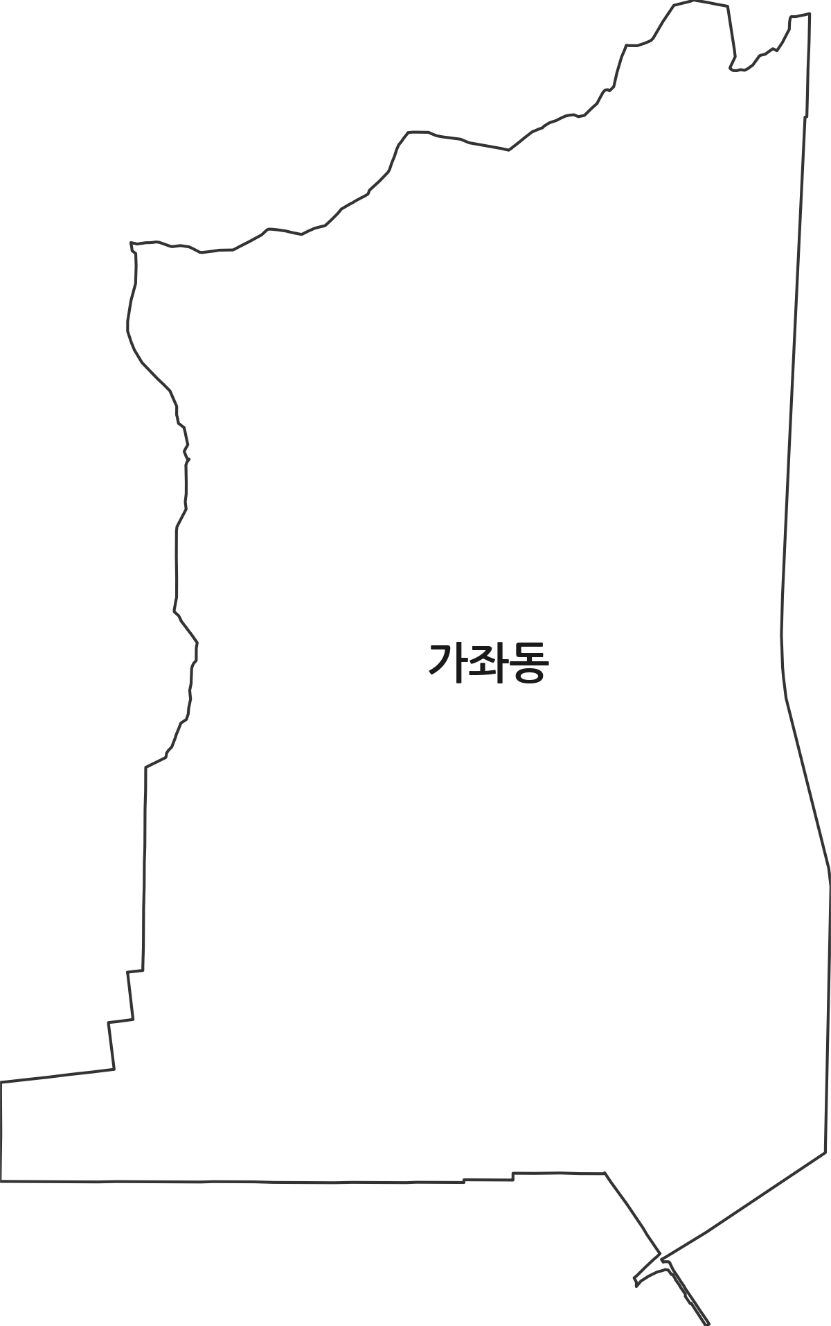 경기도 고양시 일산서구 가좌동 법정동 행정구역 경계 지도