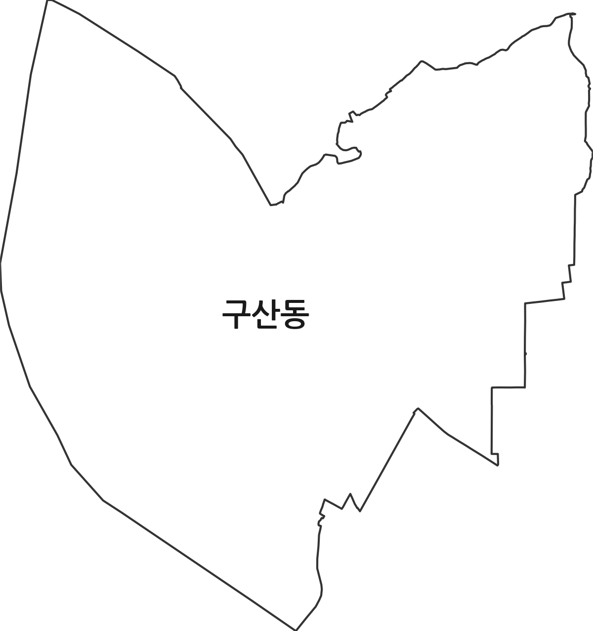 경기도 고양시 일산서구 구산동 법정동 행정구역 경계 지도