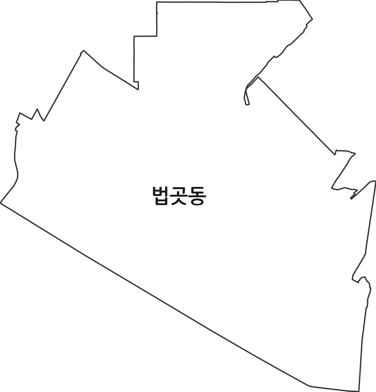 경기도 고양시 일산서구 법곳동 법정동 행정구역 경계 지도