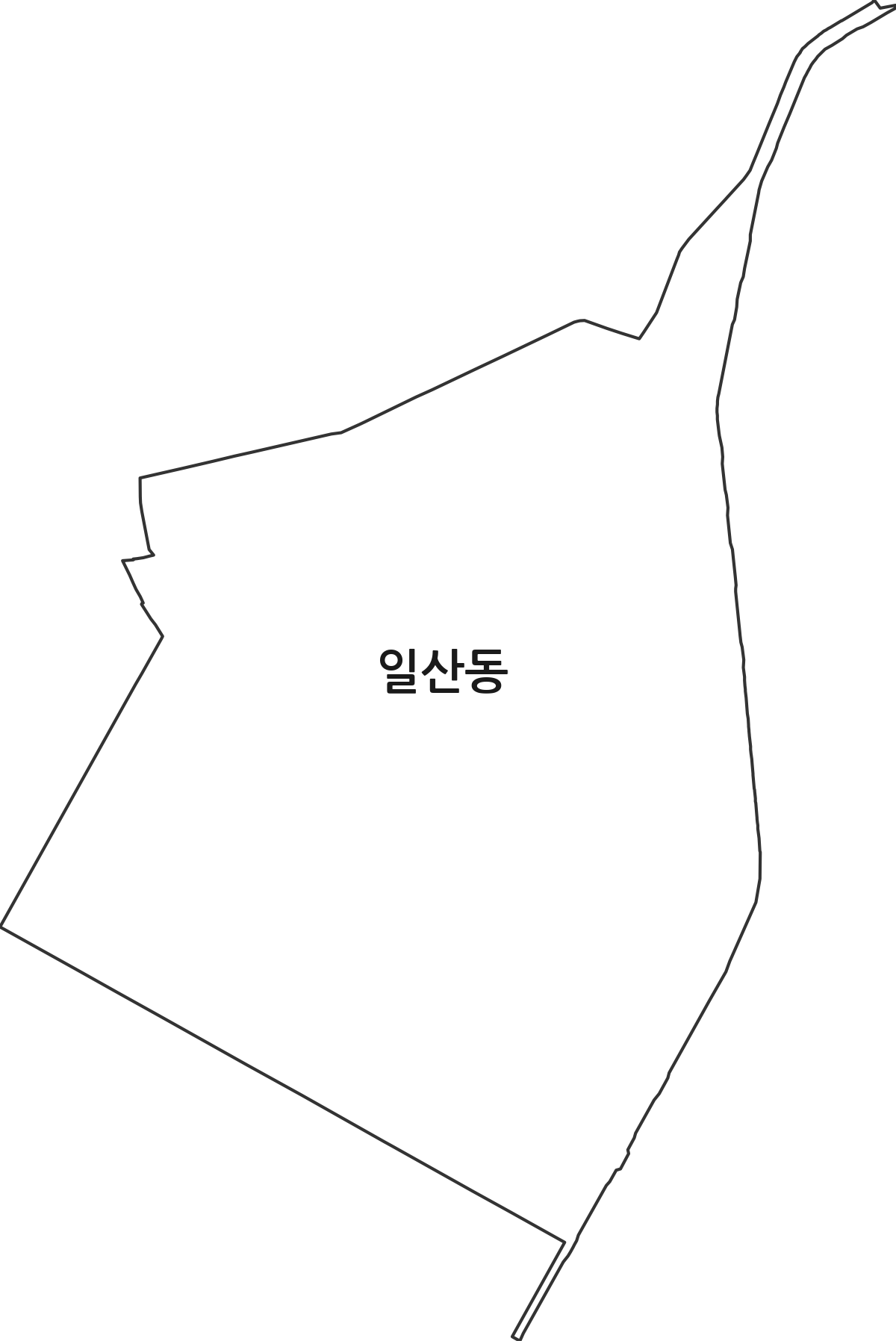 경기도 고양시 일산서구 일산동 법정동 행정구역 경계 지도