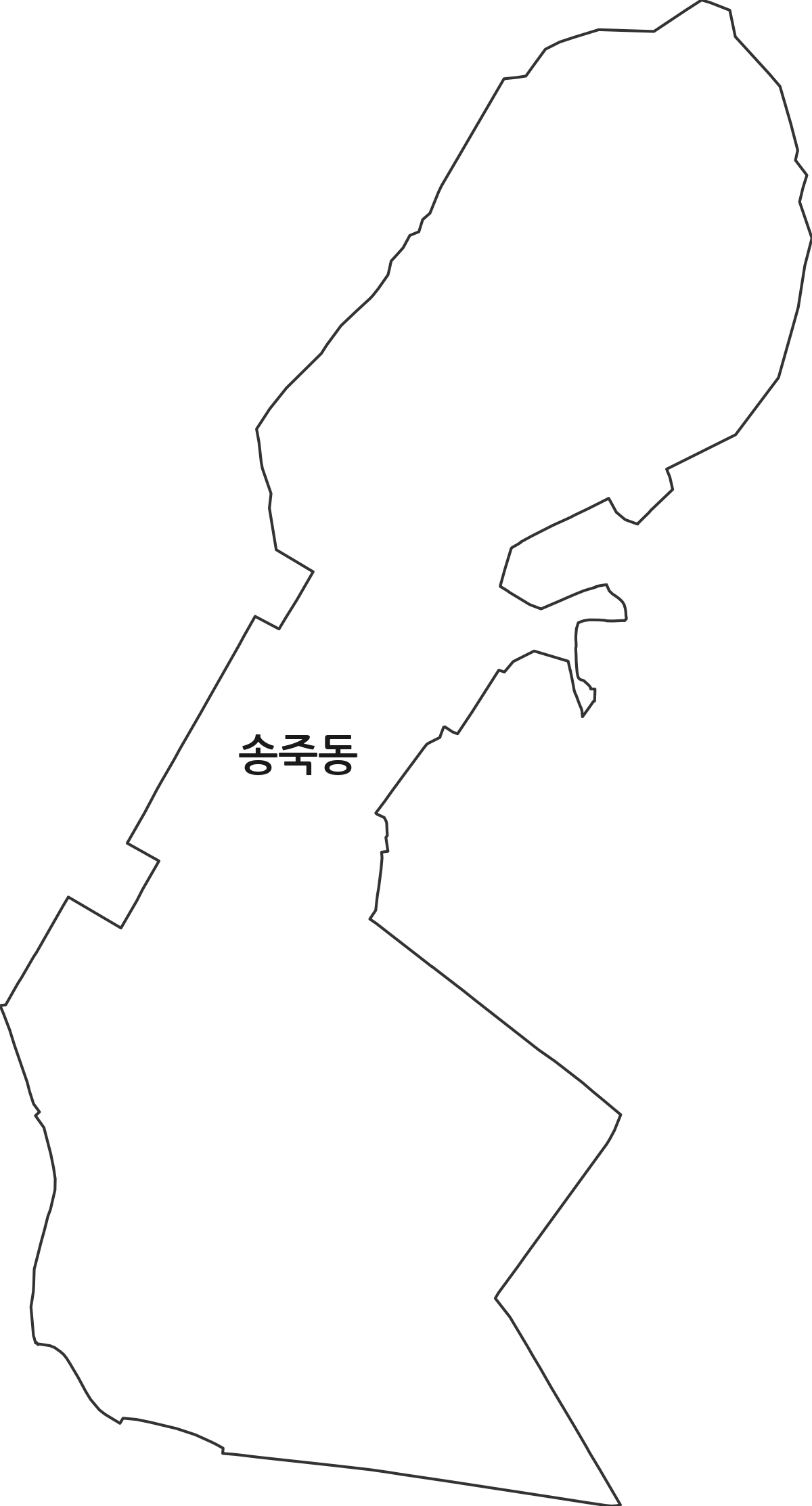 경기도 수원시 장안구 송죽동 행정동 행정구역 경계 지도