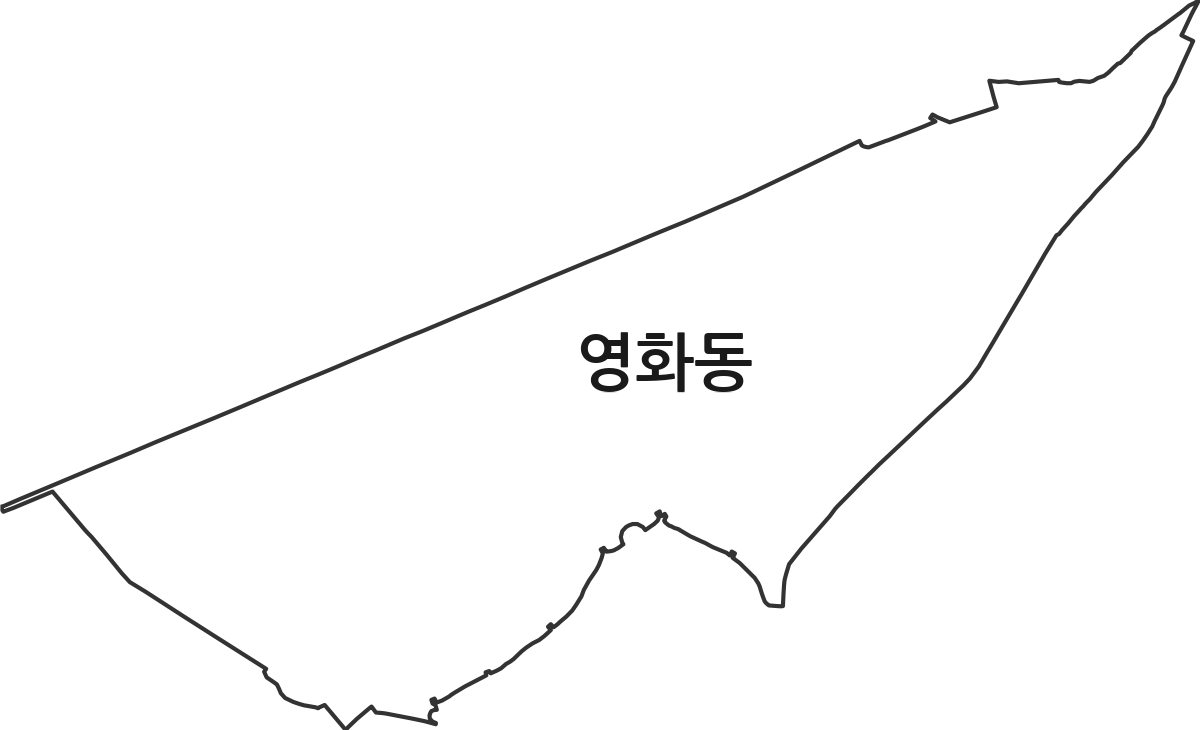 경기도 수원시 장안구 영화동 행정동 행정구역 경계 지도
