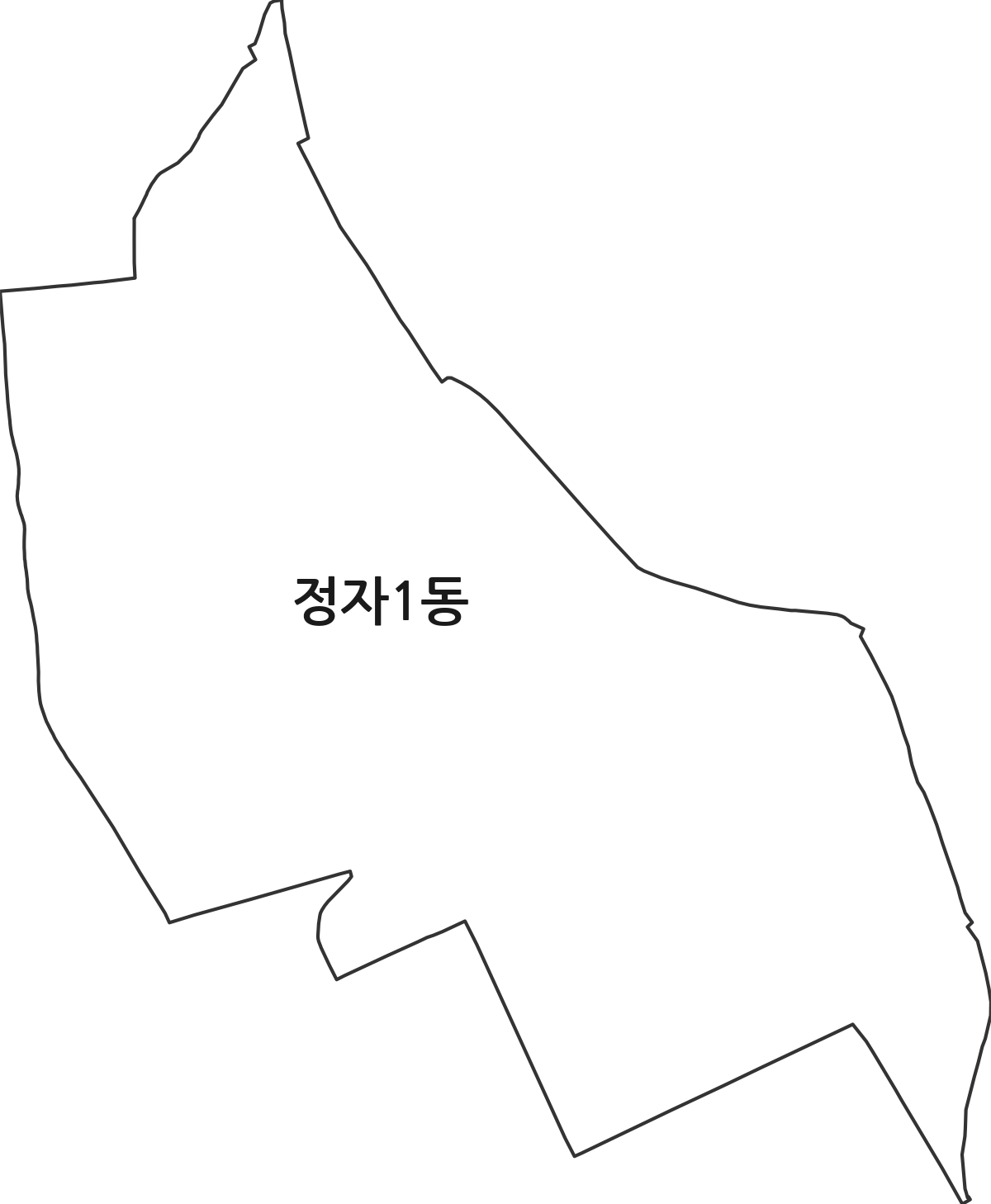 경기도 수원시 장안구 정자1동 행정동 행정구역 경계 지도