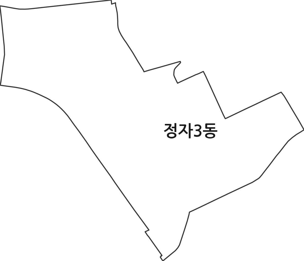 경기도 수원시 장안구 정자3동 행정동 행정구역 경계 지도