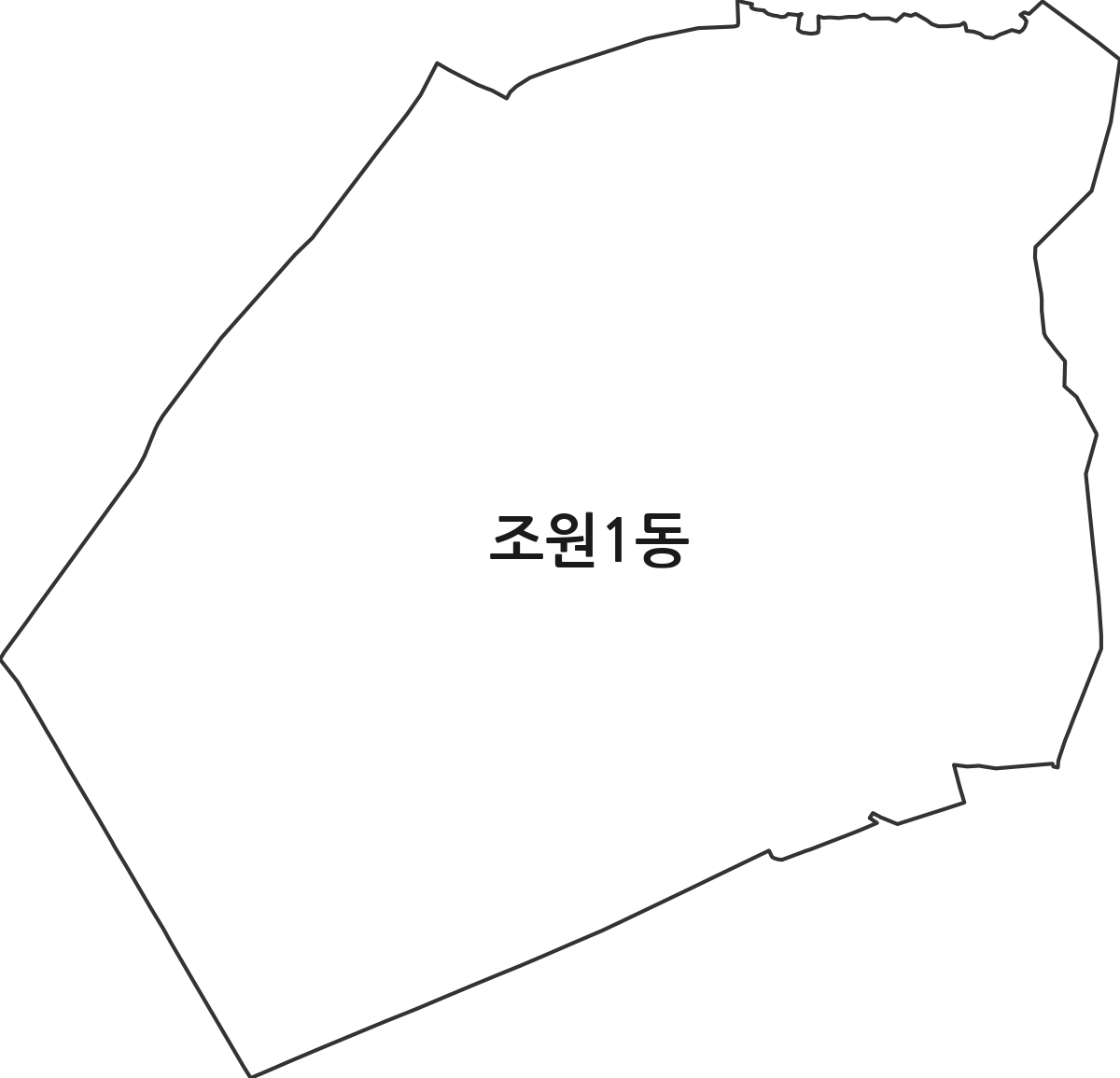 경기도 수원시 장안구 조원1동 행정동 행정구역 경계 지도