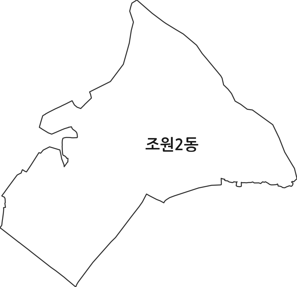 경기도 수원시 장안구 조원2동 행정동 행정구역 경계 지도