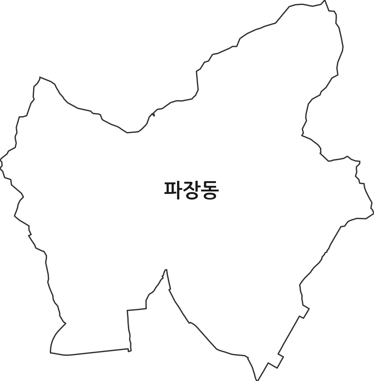 경기도 수원시 장안구 파장동 행정동 행정구역 경계 지도