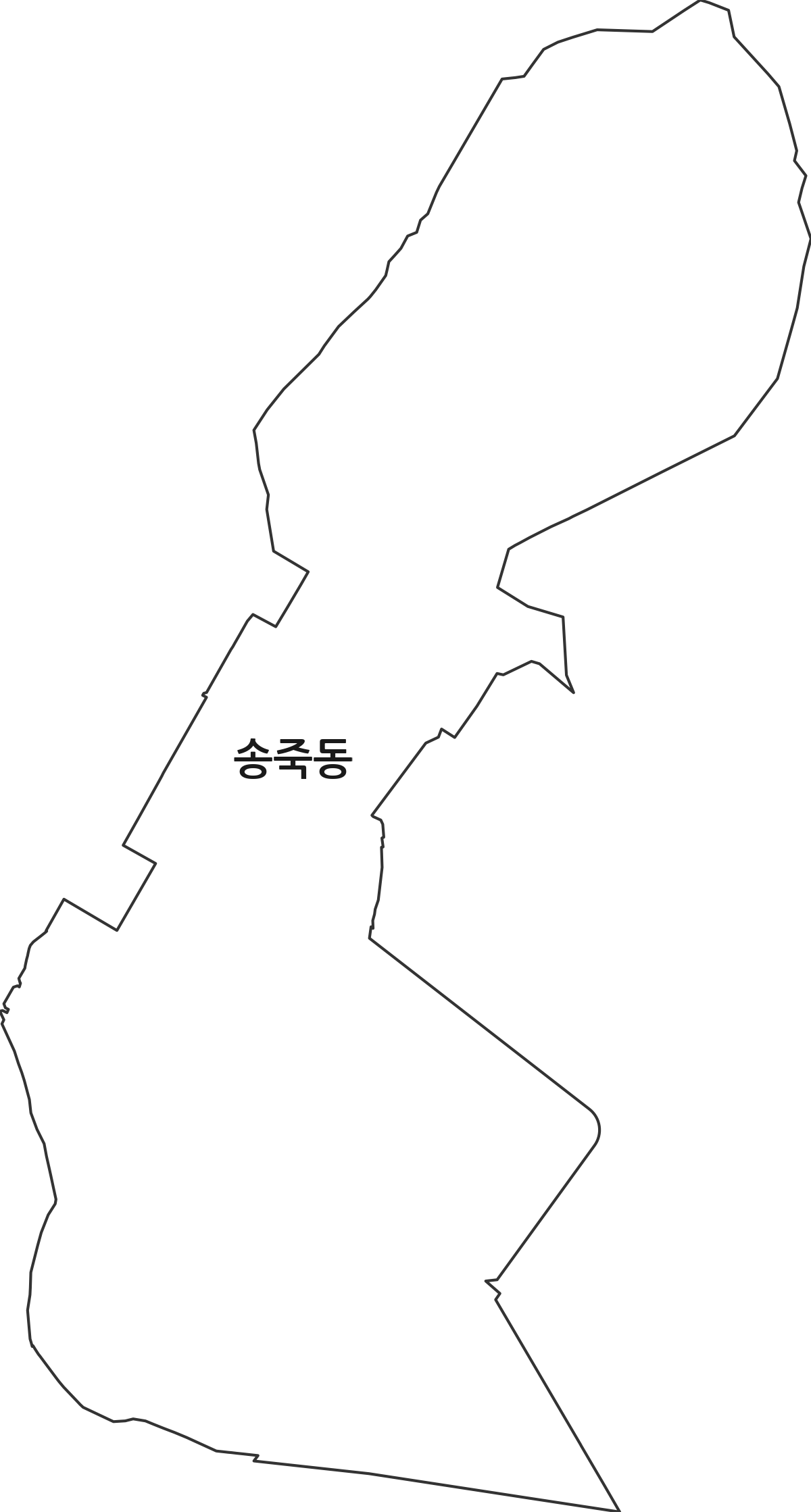경기도 수원시 장안구 송죽동 법정동 행정구역 경계 지도