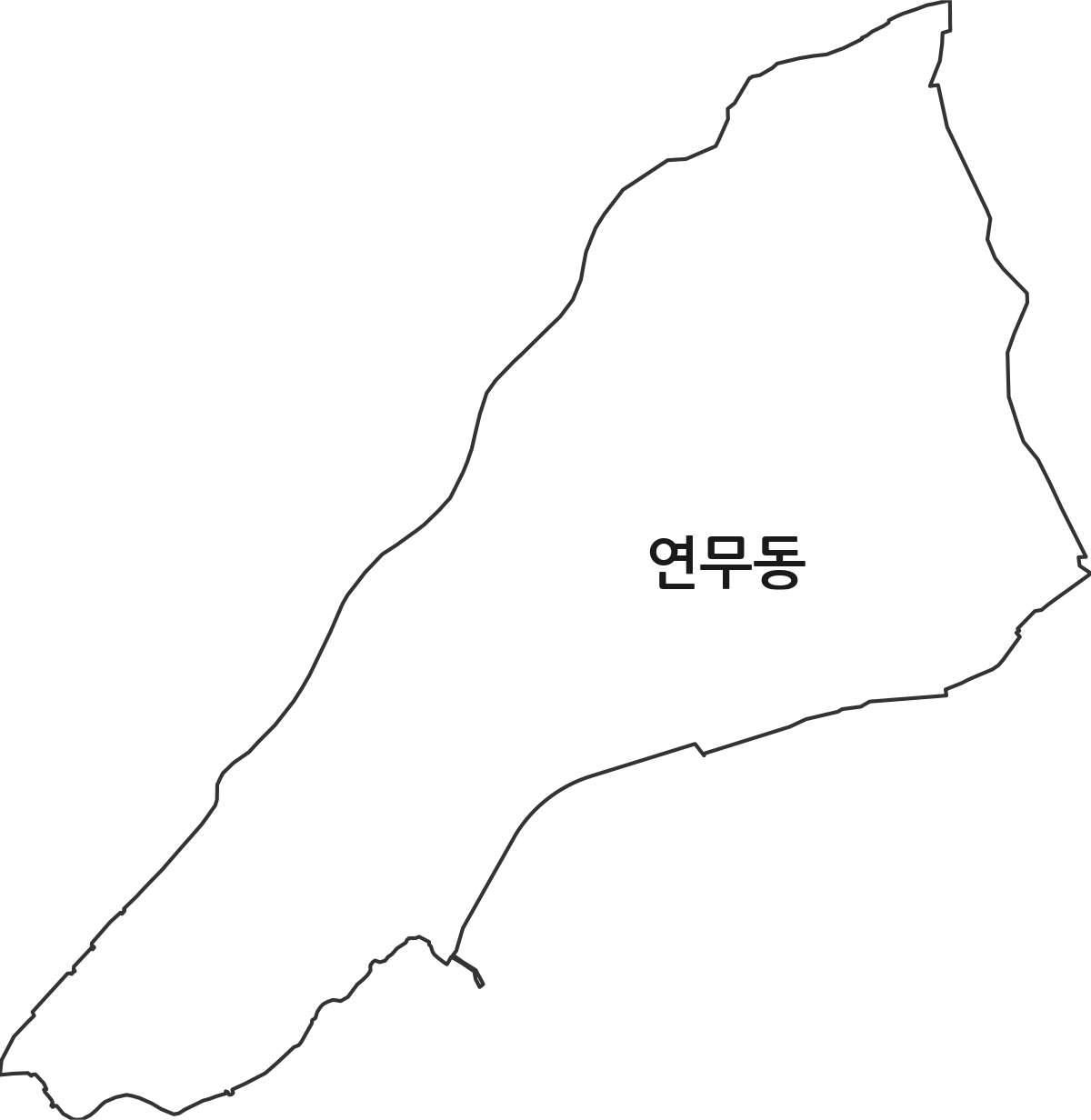 경기도 수원시 장안구 연무동 법정동 행정구역 경계 지도