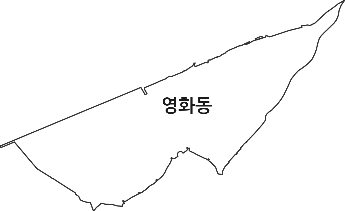 경기도 수원시 장안구 영화동 법정동 행정구역 경계 지도